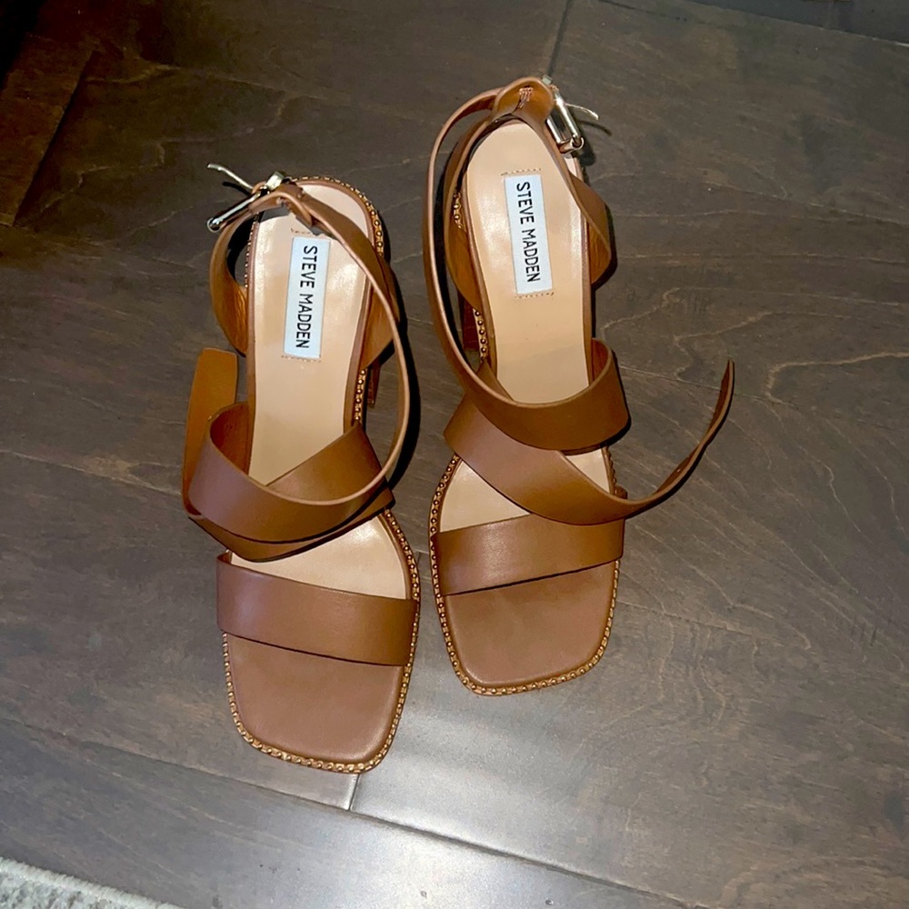 Fairly used brown heels